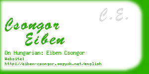 csongor eiben business card